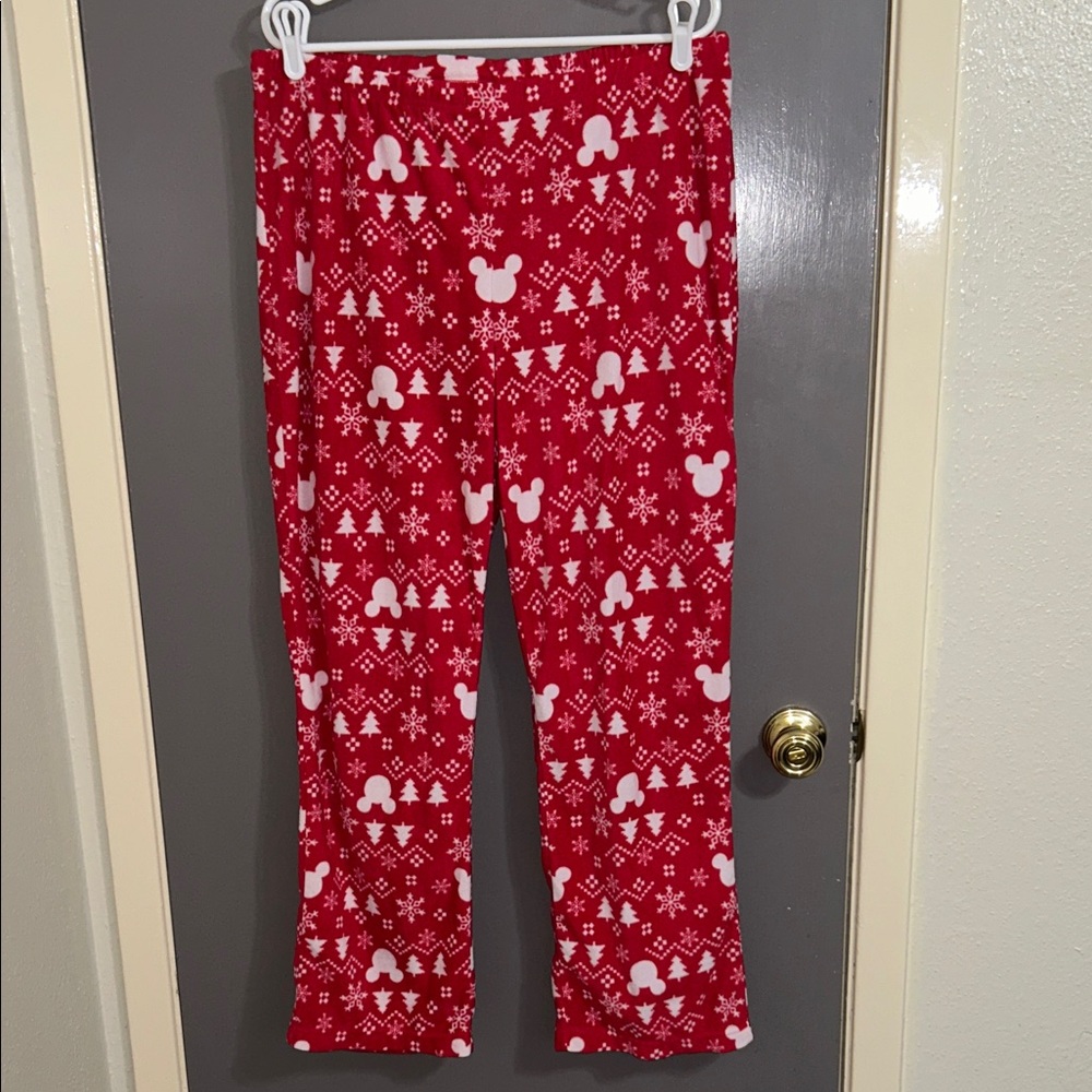 Red Holiday Print Women's Pajama Pants Large